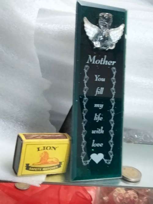 Art Glass ANGEL Italy  hand blown glass with script stand like photoLOOK At My BUY NO WAIT