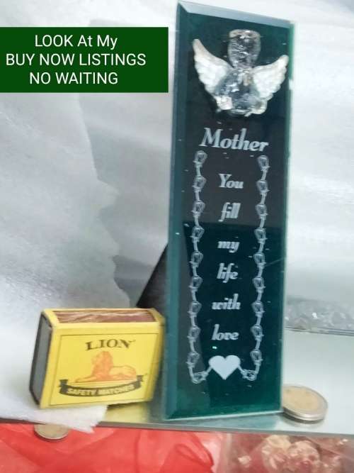 Art Glass ANGEL Italy  hand blown glass with script stand like photoLOOK At My BUY NO WAIT