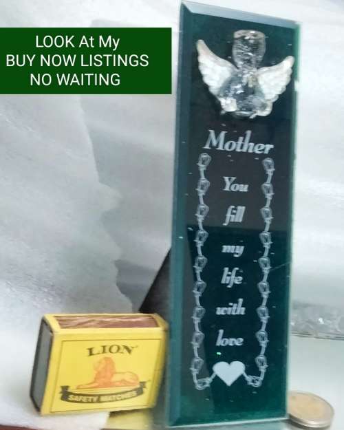 Art Glass ANGEL Italy  hand blown glass with script stand like photoLOOK At My BUY NO WAIT