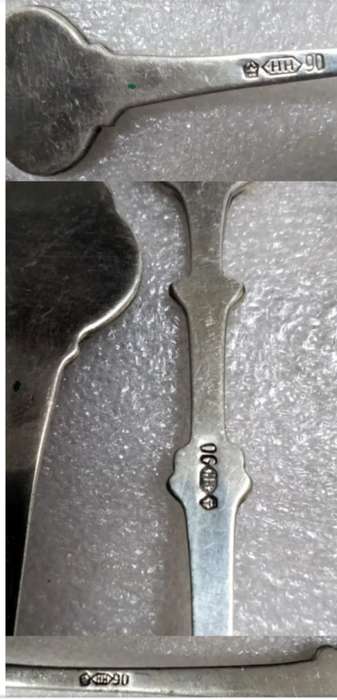 5 Spoons DUTCH HOOIJKAAS 3x HH90+1 Niekerk 90+I WB 90 ships Plated 70gr of this +-37grams is Silver