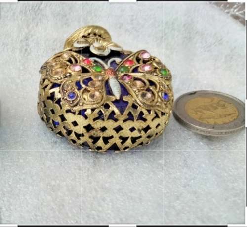 PERFUME bottle - Czechoslovakia  Rhinestone crystals  Hand made Exceptional