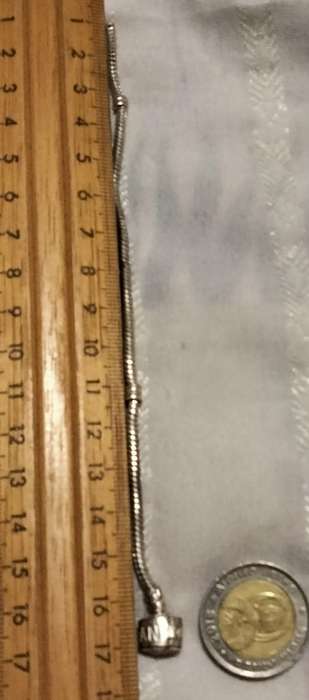 Sterling SILVER 925 PANDORA Bracelet catch working Note small rod missing so can't close