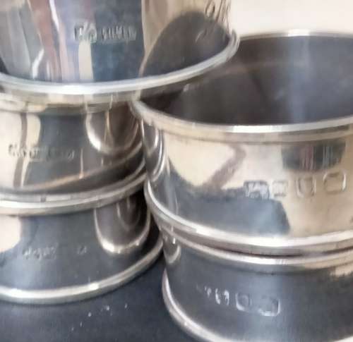 Sterling Silver serviette Rings - 5 Dick  King STG Hallmark LOOK At My BUY NOW LISTINGS NO WAITING