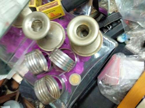 10 items 2 Candle Holders 6 Serviettes Rings+2 Serviettes LOOK At My BUY NOW Items NO WAITING