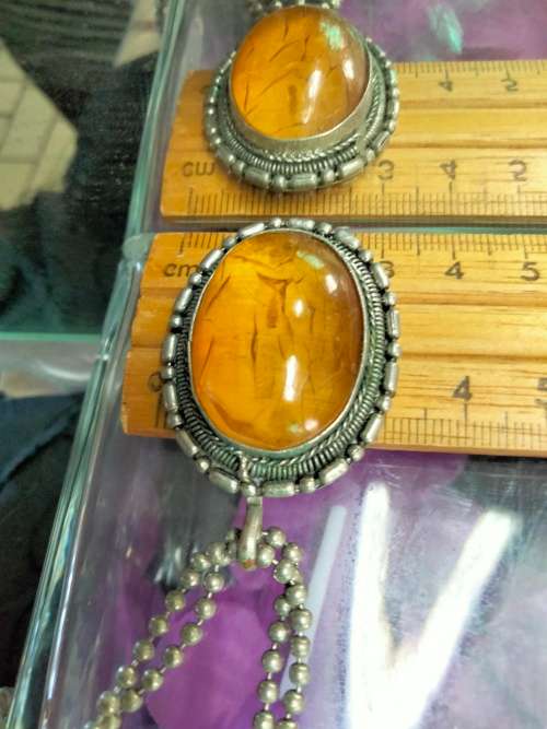 Necklace AMBER-CHAIN metal balls