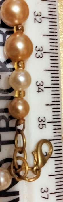 Necklace  - Bib  2 Strand Faceted cut crystal clear+ Faux graduating Pearls gemstone lobster clasp