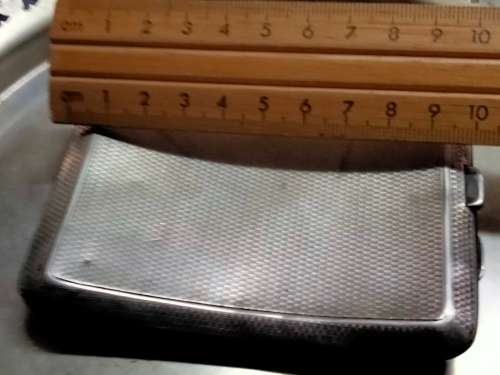 Curved Cigarette Case* Sterling Silver Hallmark 1931 Chester EJ Trivet & Son 129.37 grams