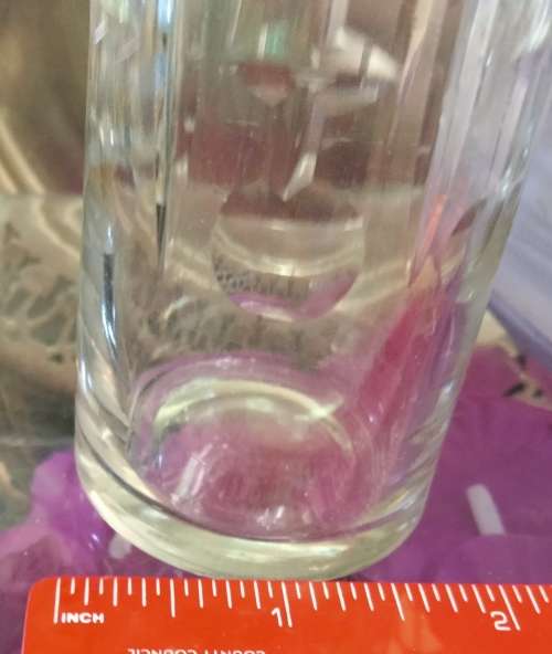 PERFUME bottle1 Clear impressed thumbies+I Cut Crystal Ring Holder Trinket bowl