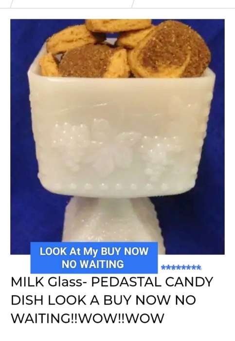 Milk Glass Pedestal Candy Dish