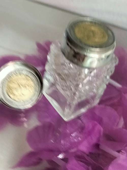 Sterling Silver Lid+Collar HallmarkedWD lion Passant Small Glass Bottle LOOK At My BUY NOW items