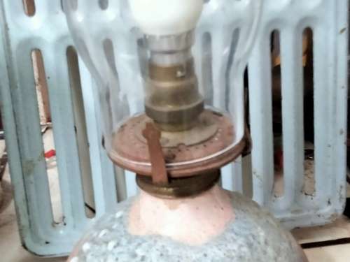 lamp base Pottery Table lamp - Pink Blue- electric WORKING LOOK At My BUY NOW LISTINGS NO WAITING