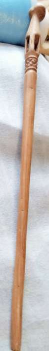 Walking Stick hand carved 4 Holes inside ball W 290g L 84 cm Look at my Buy Now listings No Waiting