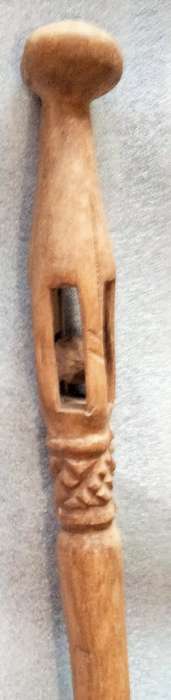 Walking Stick hand carved 4 Holes inside ball W 290g L 84 cm Look at my Buy Now listings No Waiting