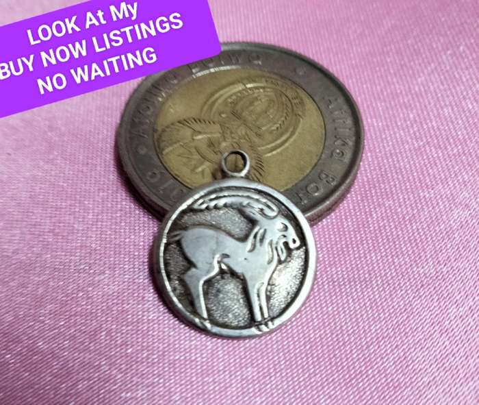Pendant Goat Sterling Silver not Hallmarked but tested as Silver LOOK At My BUY NOW items NO WAITING