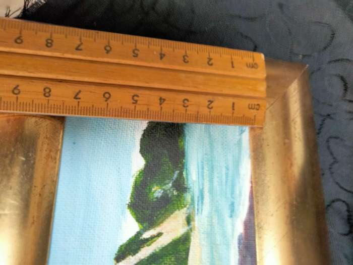 Miniature Painting  Seascape small Oil on board  scene Exquisite