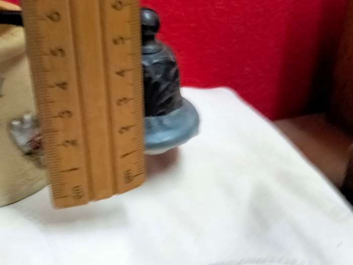 2 items 1 French label inside Candle Snuffer LeFamillie -Flower handle barley twist+ 1 candle holder