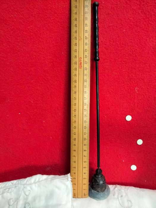 2 items 1 French label inside Candle Snuffer LeFamillie -Flower handle barley twist+ 1 candle holder