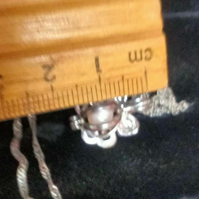 Necklace 18 KGP stamp on Chain bale pearl inside Key Cage 18 KGP LOOK At My BUY NOW NO WAITING