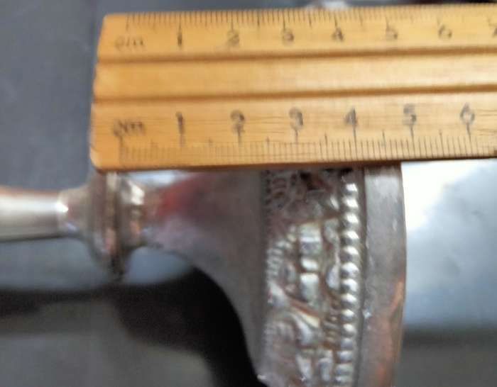 EPNS Candelabra 2cross over ARMS*Middle Flame final+Embossing Intricate edges top+base rim