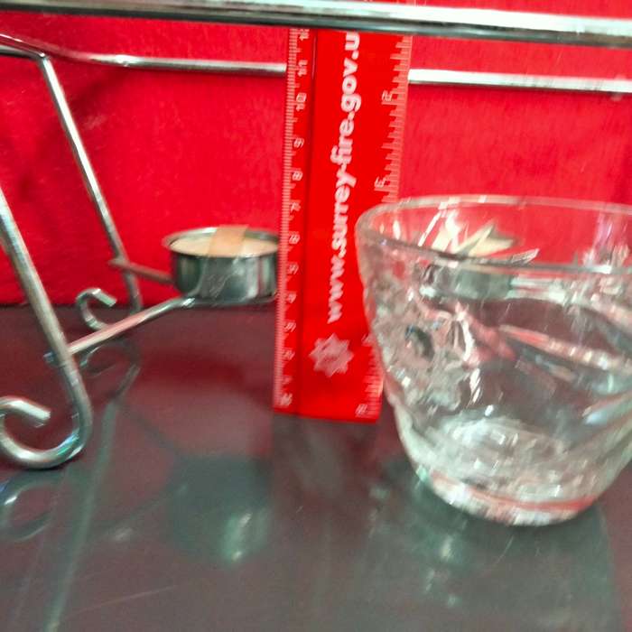 Chaffing stand 3 candle holders+ 1 Anchor Hocking Prescut sugar bowl LOOK At My BUY NOW *NO WAITING