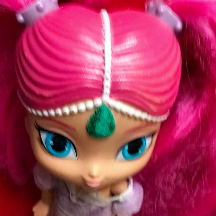 GENIE DOLLS 2015 Nickelodeon SHIMMER+SHINE +LEAH hair blond pink blue hard plastic mattel