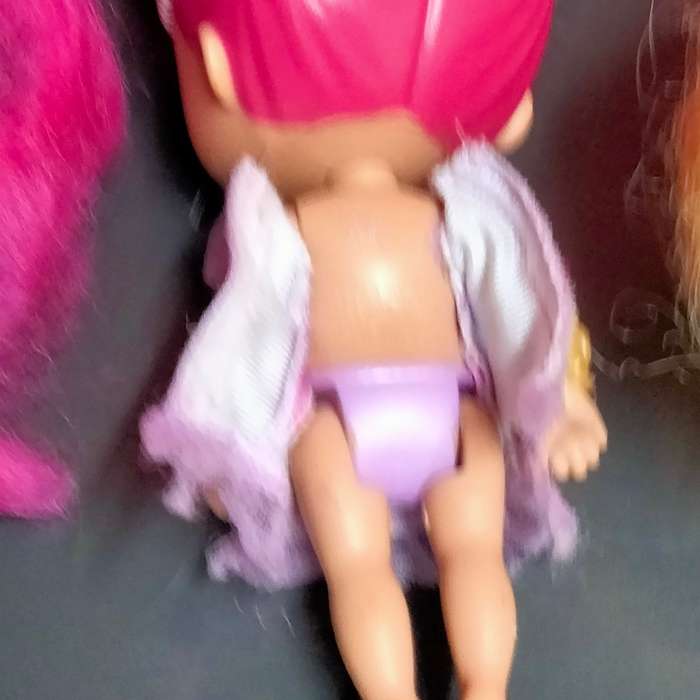 GENIE DOLLS 2015 Nickelodeon SHIMMER+SHINE +LEAH hair blond pink blue hard plastic mattel