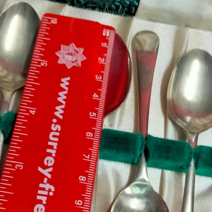 Boxed  6 Sipelia EPNS Rattail Teaspoons EnglandLOOK At My BUY NOW LISTINGS NO WAITING
