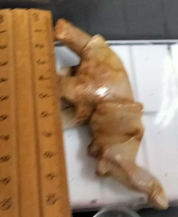 1 ONYX semi precious gemstone Elephant figurine Small  Note 3 feet damage still nice item