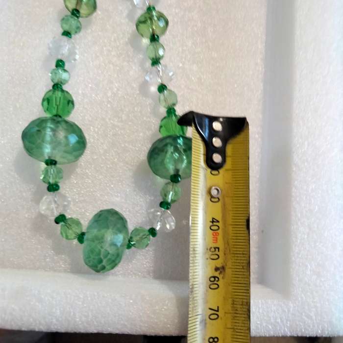 1 NECKLACE Vintage Italian glass faceted beads+3 large acrylic - look at my Buy Now - No Waiting