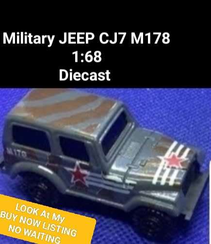 Military Jeep CJ7 S8301 M178 1:68 DIECAST metal LOOK At My BUY NOW LISTINGS NO WAITING