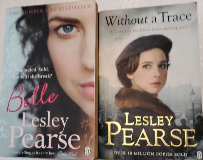 2 Books -Author LESLEY PEARSE Belle + Without a trace  Soft cover pre-owned