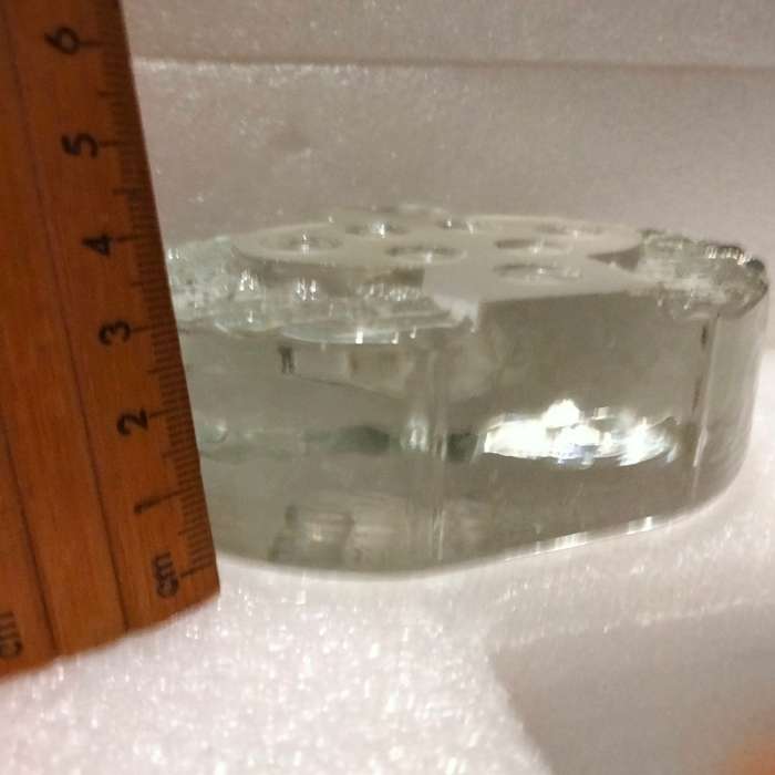 1 Swedish Crystal decorative Bark + climbing wall holes Votive Candle holder   grams
