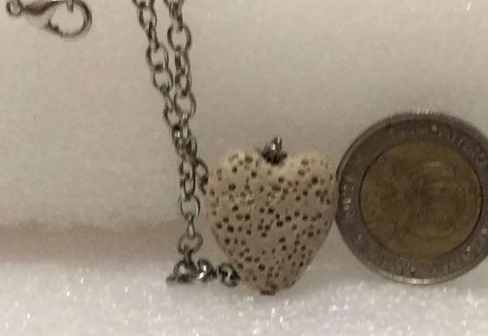 Necklace Stone Heart Pendant+silver tone metal chain