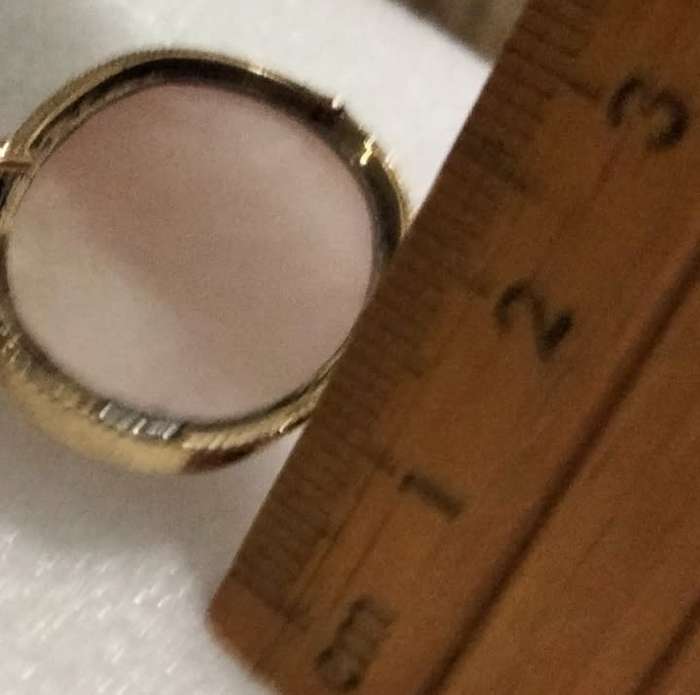 9 CT Gold ROSE QUARTZ Semi-Precious gemstone Polished CABOCHON Pendant LARGE -EXCEPTIONAL