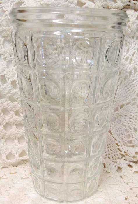 VASE -1 GLASS VASE- has EYE HOLE  DESIGN   -LARGE