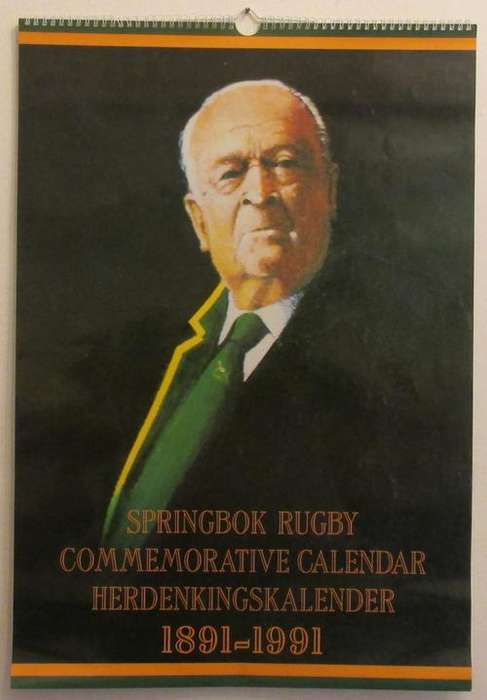 SPRINGBOK RUGBY COMMEMORATIVE CALENDAR