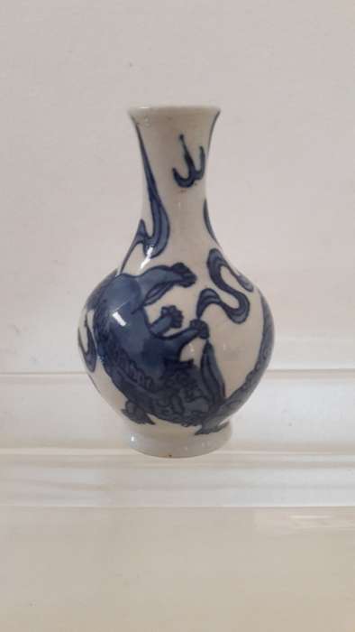 Chinese provincial ware Liling porcelain bottle vase mid 20th Century