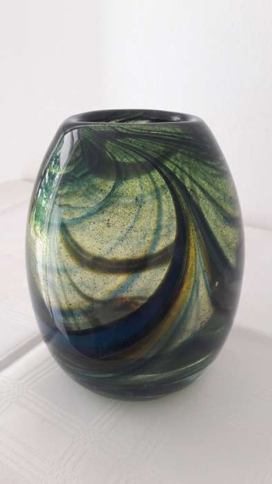 Mdina Malta fine studio vase signed attributed to Michael Harris circa 1970's