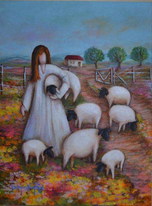 VALENCIA VAN ZYL ART - Carry me - Acrylic on canvas board - 30 cm x 40 cm