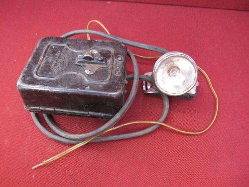 Great Vintage OLDHAM Battery Container with Lamp!