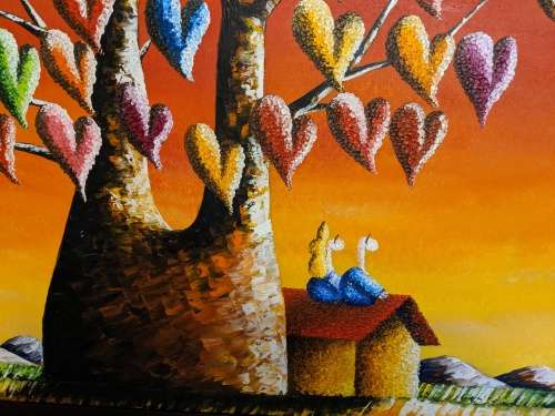 Framed Oil Paintings: Copies of Orhan Coplu Artwork