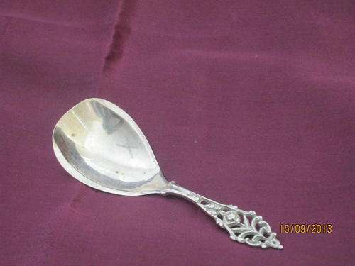Dutch Hallmarked Silver Sugar Spoon (9.5cm)