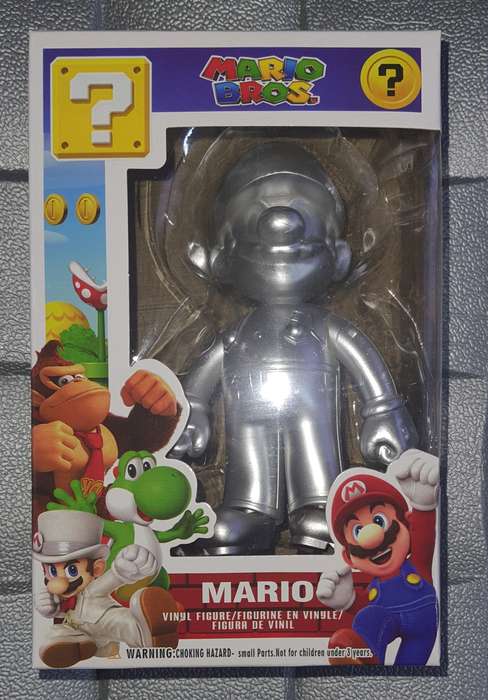 Mario figurine (silver) 14cm