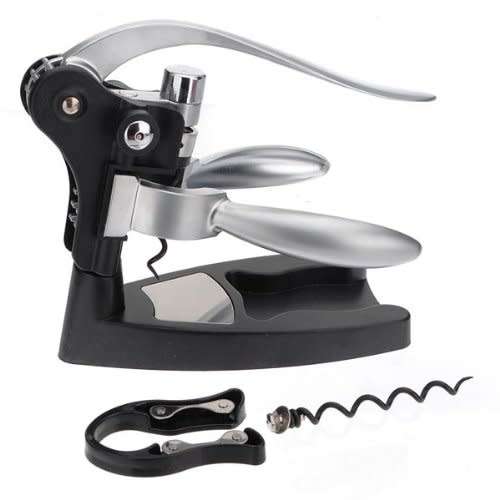EconoLed Rabbit Puller Red Wine Bottle Cork Opener Tool Corkscrew Collar Pourer unboxed