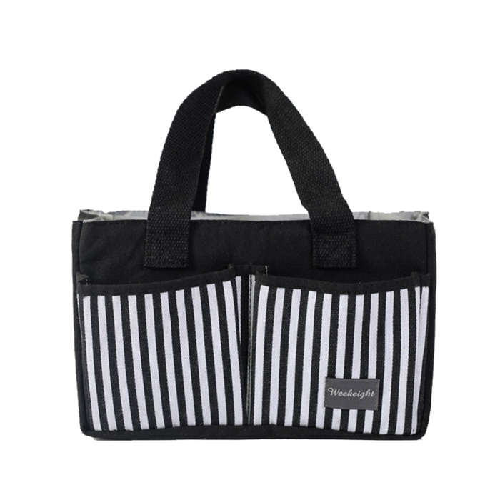 Portable Canvas Diaper Caddy Storage Bag - Stripe Unboxed