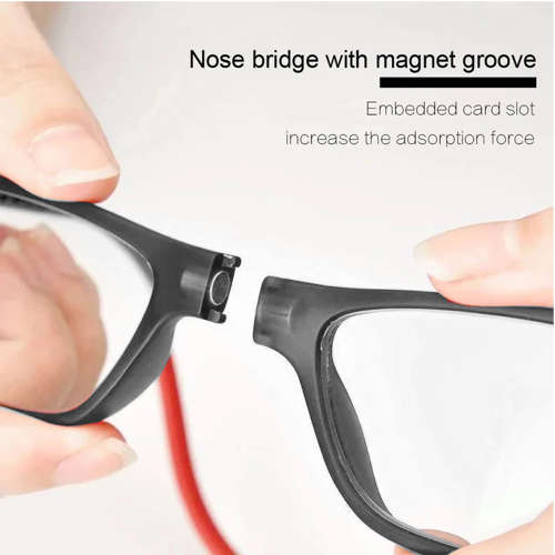 +1.5 Folding TR90 Hanging-Neck Magnetic Reading Eyewear
