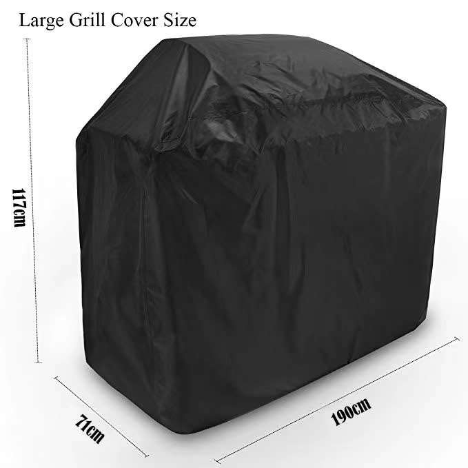 Heavy Duty BBQ Grill Cover - Black