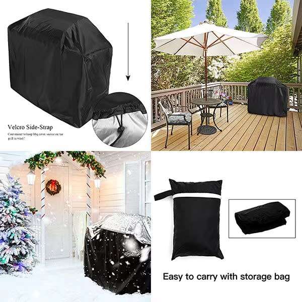 Heavy Duty BBQ Grill Cover - Black