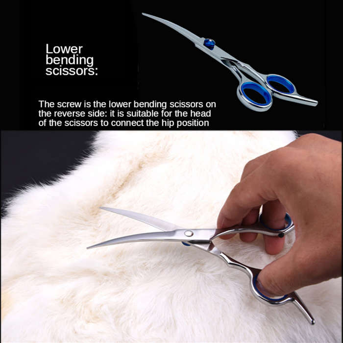 Professional 6 inch Pet Grooming Scissors Set With Storage Pouch - 5 Pieces