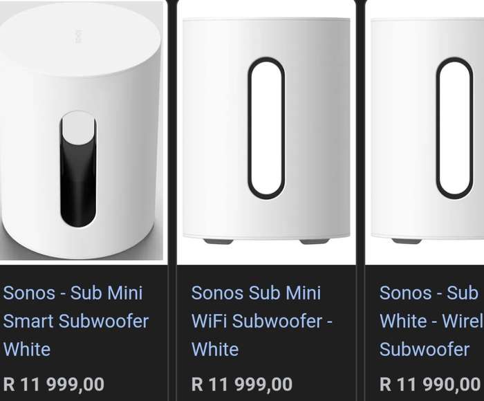 SONOS SUB MINI WHITE - WIRELESS SUBWOOFER